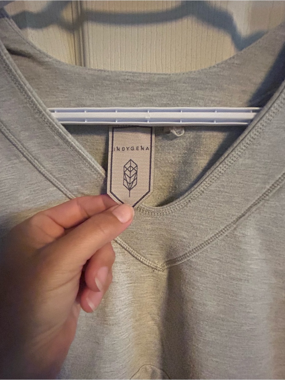 Light Grey V-Neck Pullover Sweatshirt